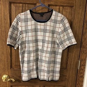 Ann Taylor Factory Plaid Sweater